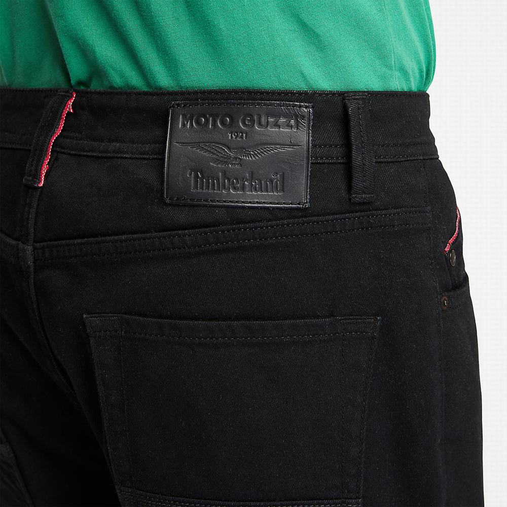 Pánské Džíny Timberland Moto Guzzi x Timberland® Selvedge Černé | TI89506-074