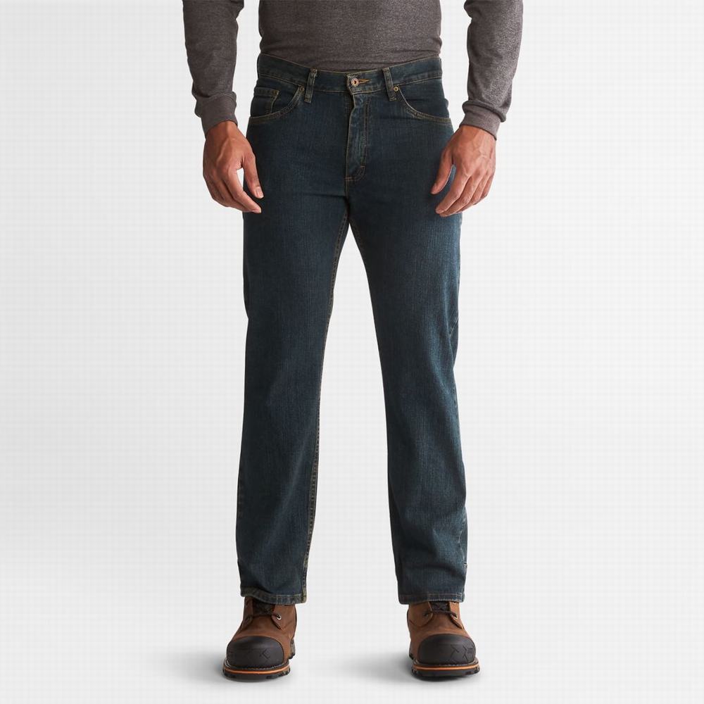 Pánské Džíny Timberland PRO® Grit-N-Grind Flex Denim Pracovní Tmavě | TI70521-415
