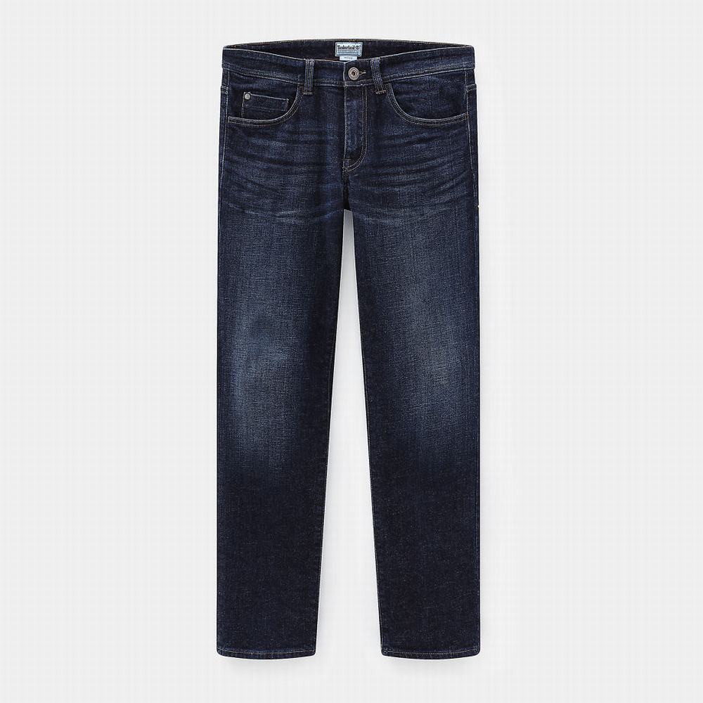 Pánské Džíny Timberland Squam Lake Stretch Tmavě Blankyt | TI27894-417