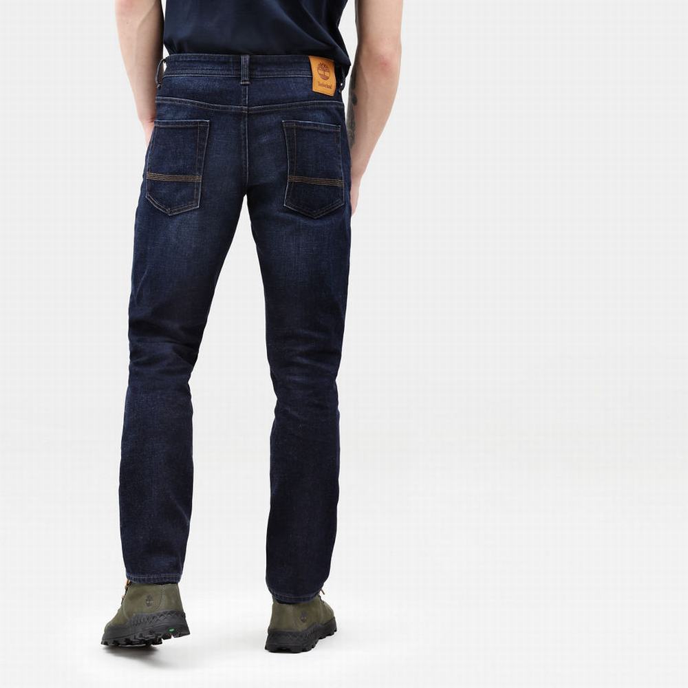 Pánské Džíny Timberland Squam Lake Stretch Tmavě Blankyt | TI27894-417