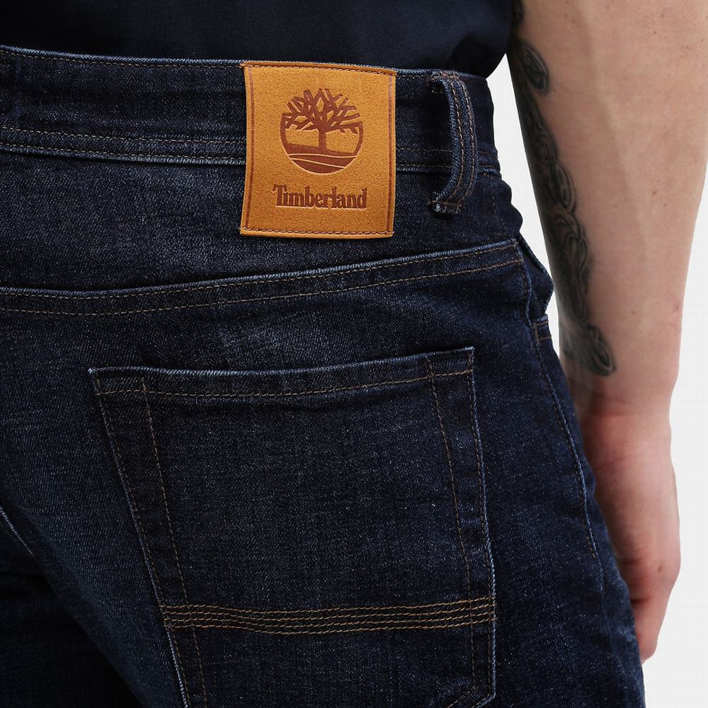 Pánské Džíny Timberland Squam Lake Stretch Tmavě Blankyt | TI27894-417