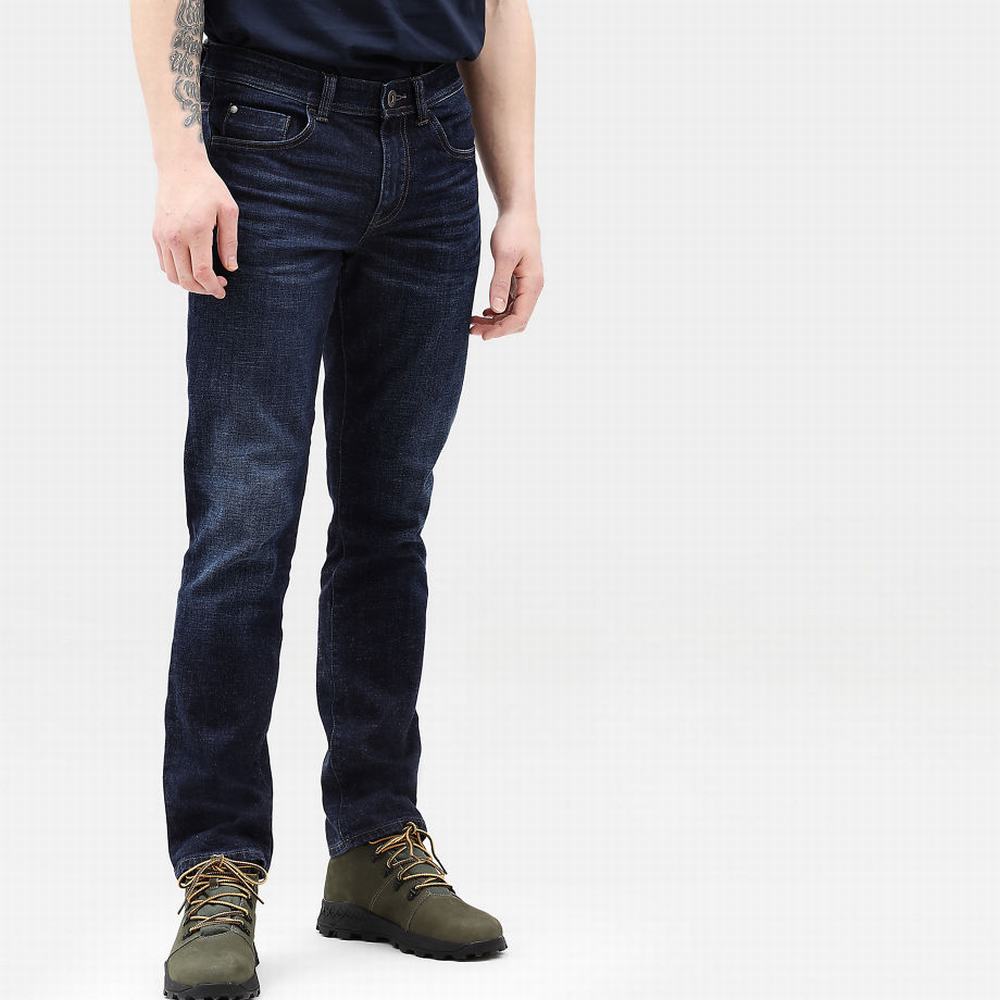 Pánské Džíny Timberland Squam Lake Stretch Tmavě Blankyt | TI27894-417