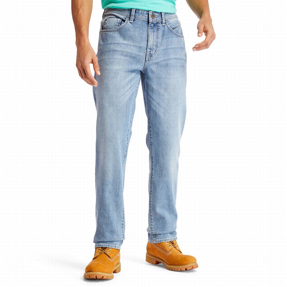 Pánské Džíny Timberland Squam Lake Stretch Světle Blankyt | TI29850-643