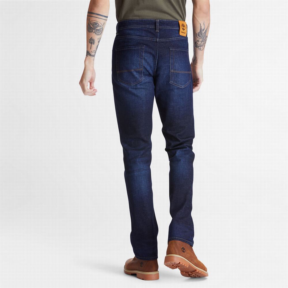 Pánské Džíny Timberland Squam Lake Stretch Tmavě Blankyt | TI83597-031
