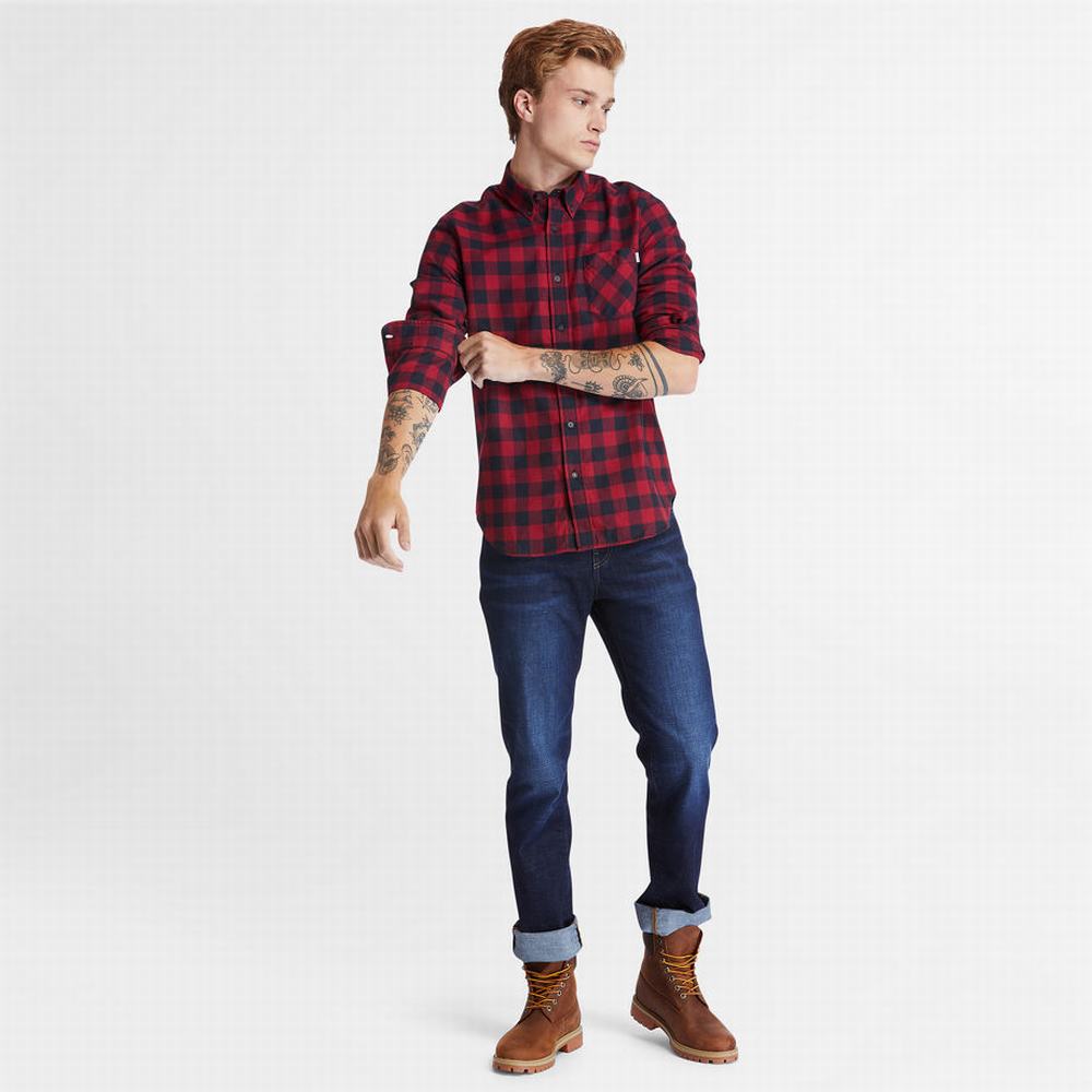 Pánské Džíny Timberland Squam Lake Stretch Tmavě Blankyt | TI83597-031