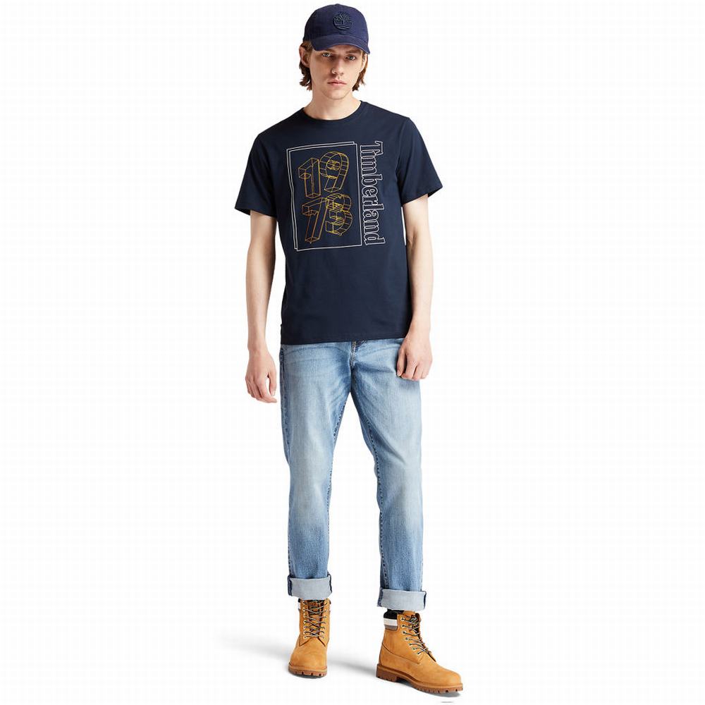 Pánské Džíny Timberland Tapered-leg Pohodlí Světle Blankyt | TI07921-183