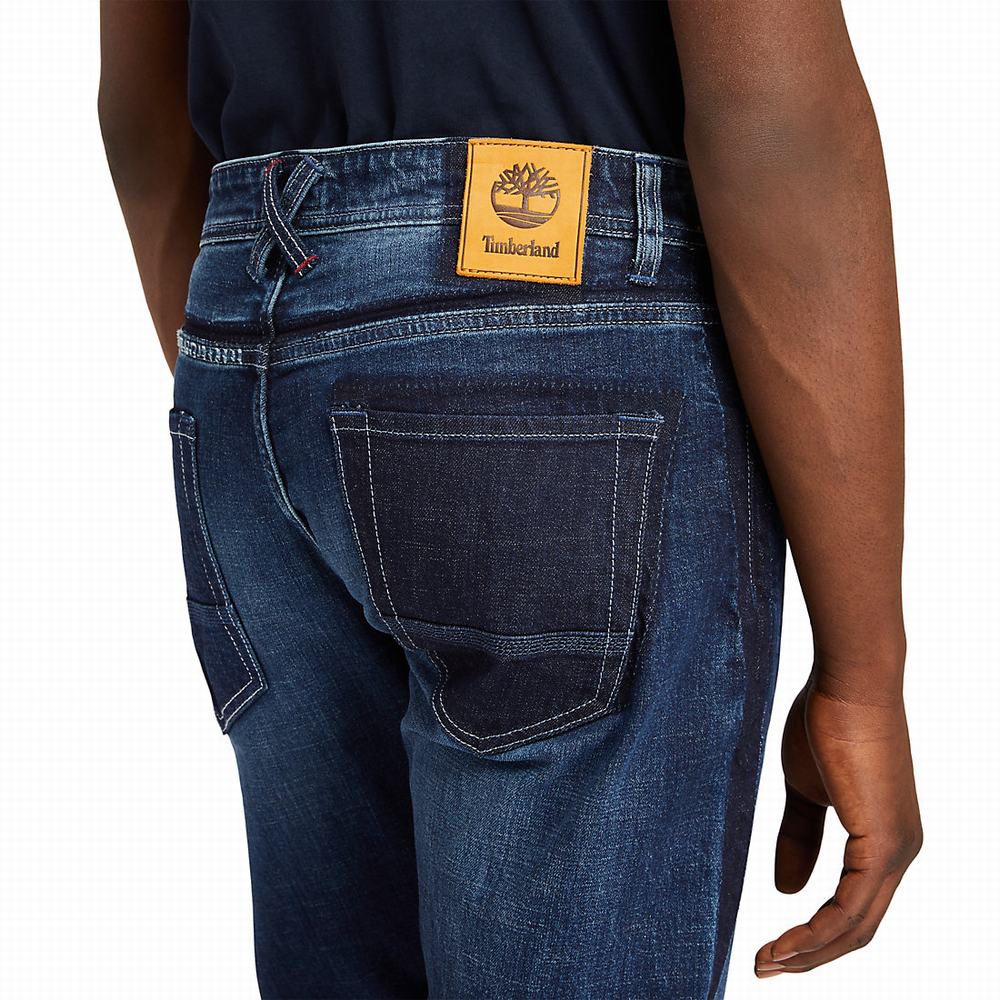 Pánské Džíny Timberland Tapered-leg Pohodlí Tmavě Blankyt | TI84975-462