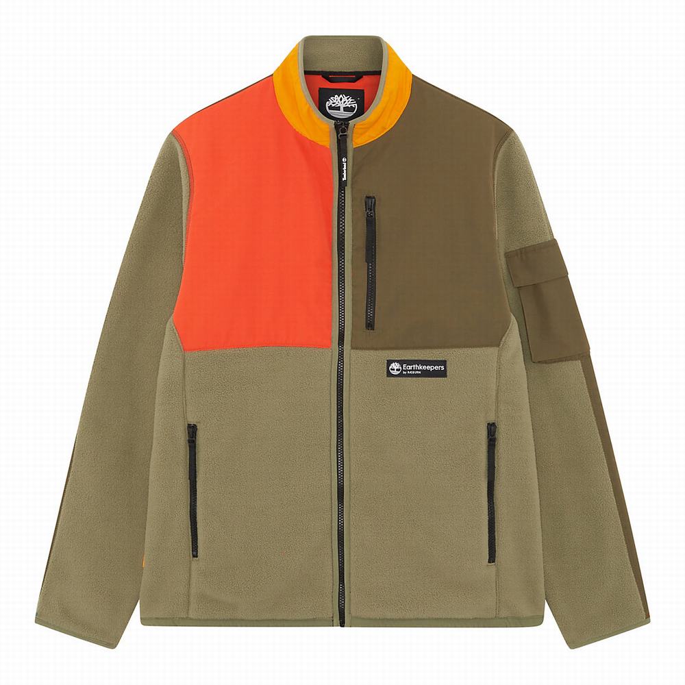 Pánské Fleece Bundy Timberland Earthkeepers® by Raeburn All Gender Recycled Zelene | TI02657-173
