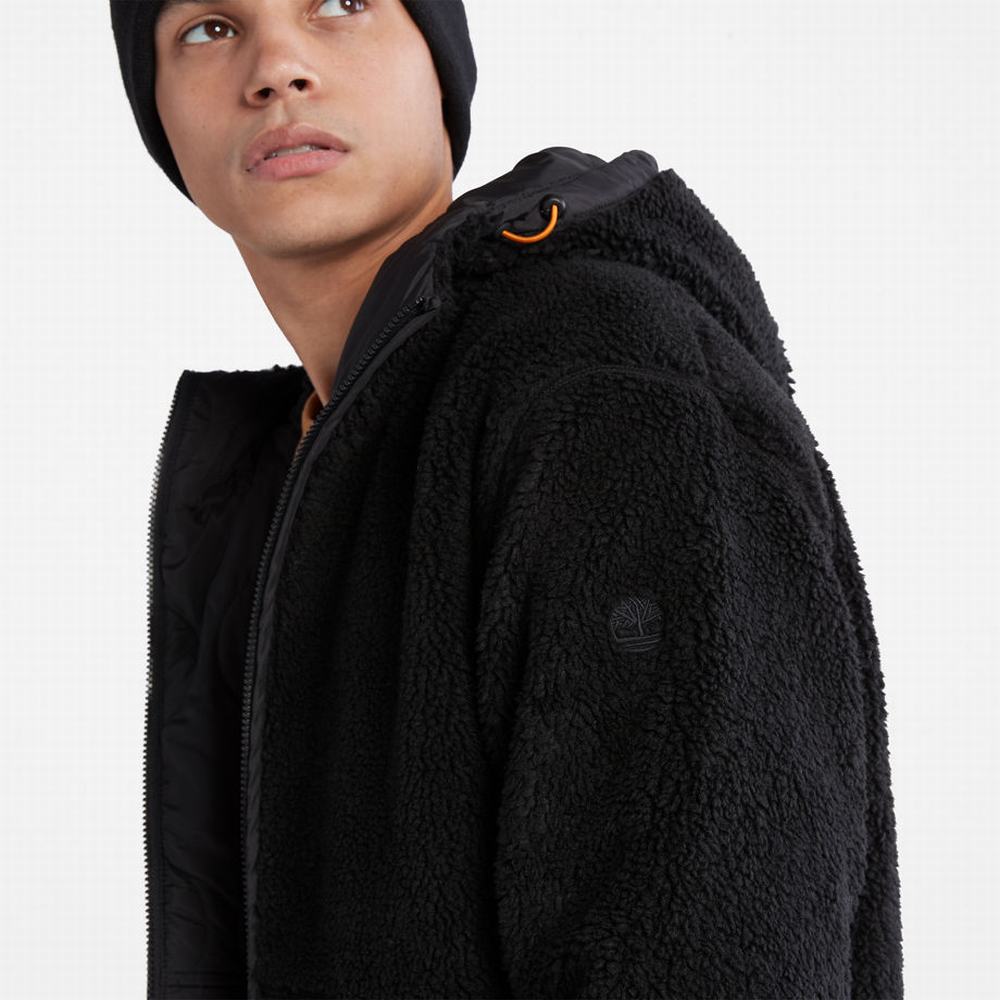 Pánské Fleece Bundy Timberland Reversible Černé | TI06915-582