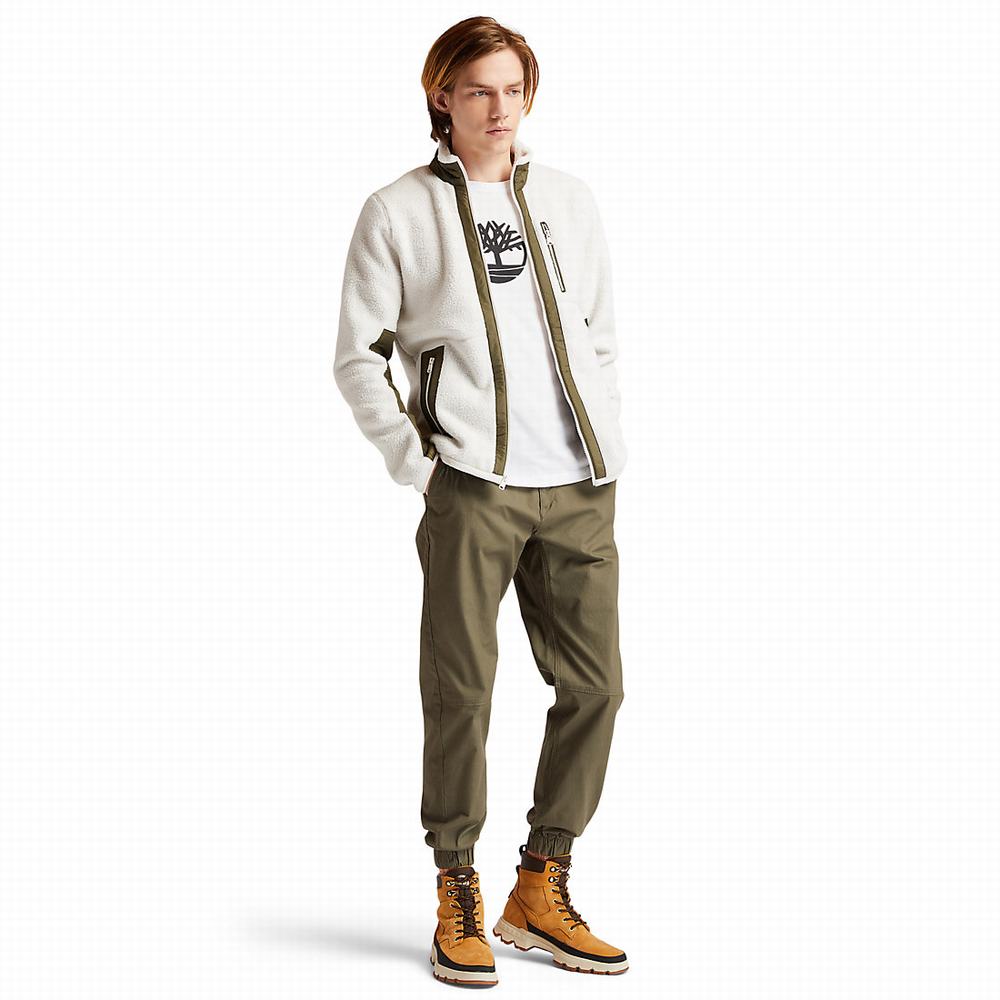 Pánské Fleece Bundy Timberland Sherpa Bílé | TI17395-830
