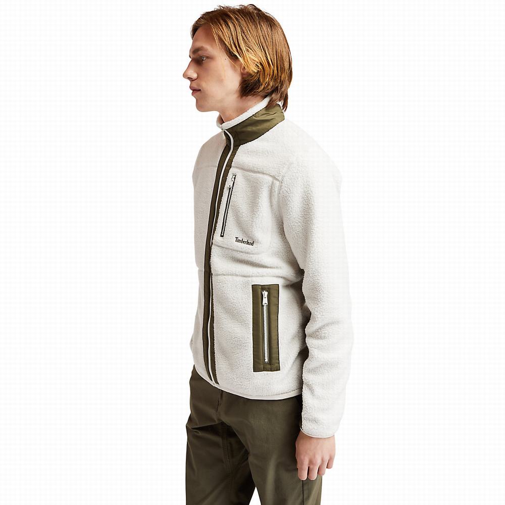Pánské Fleece Bundy Timberland Sherpa Bílé | TI17395-830