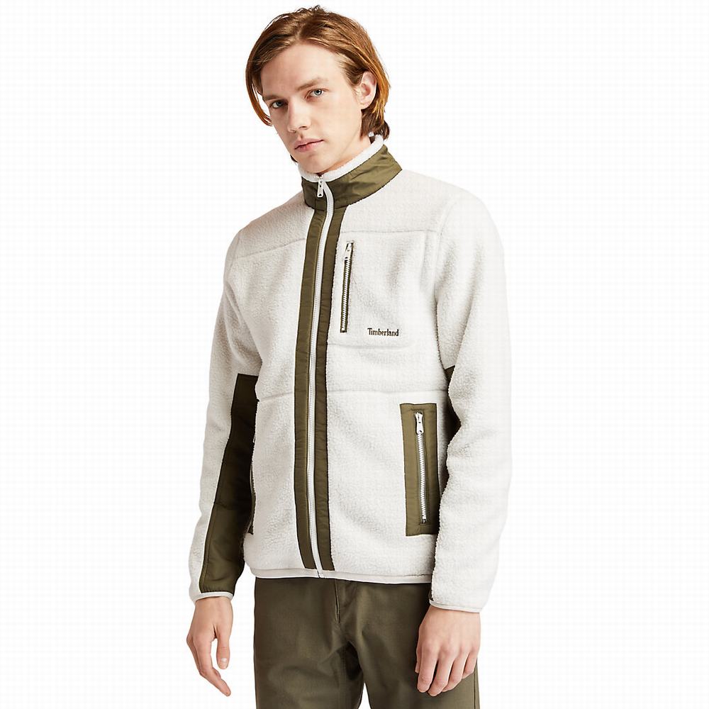 Pánské Fleece Bundy Timberland Sherpa Bílé | TI17395-830