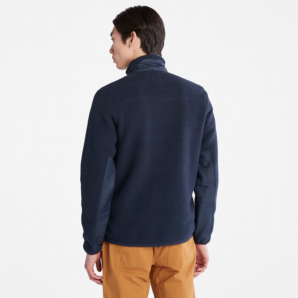 Pánské Fleece Bundy Timberland Sherpa Tmavě Blankyt | TI06254-243
