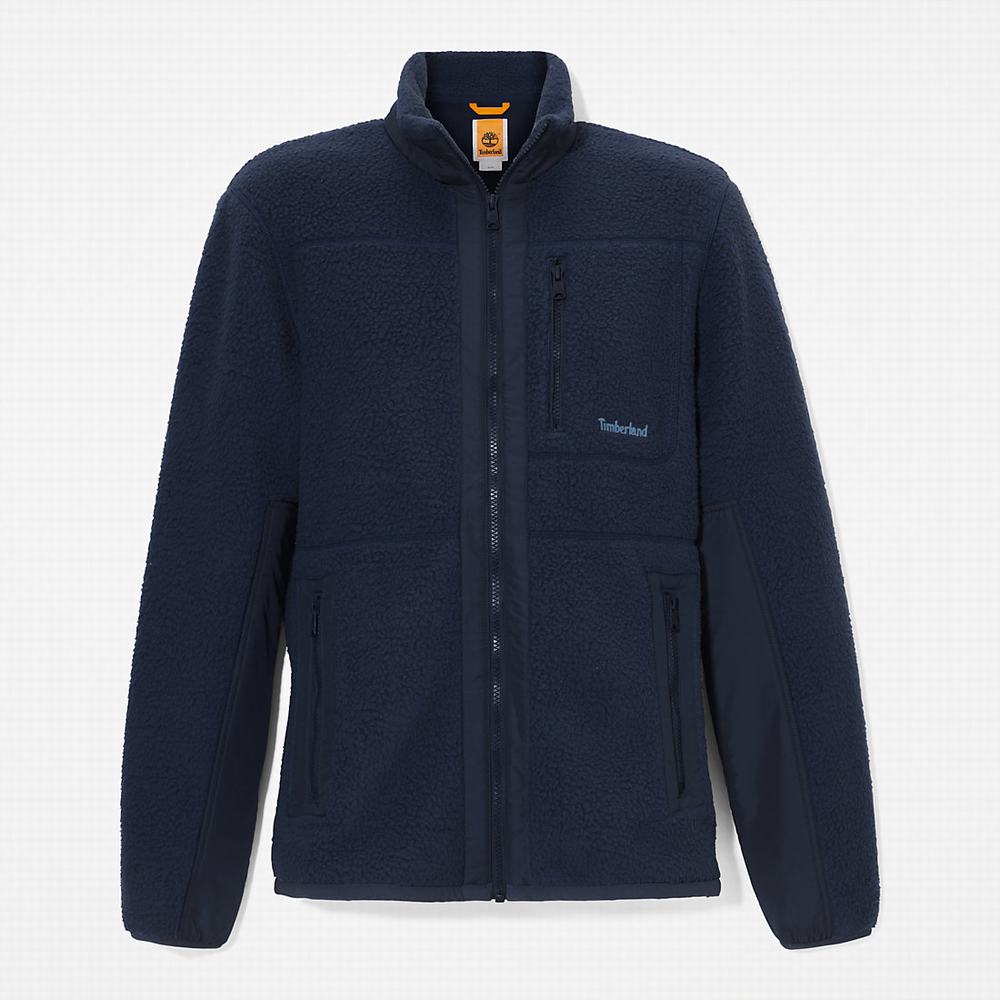 Pánské Fleece Bundy Timberland Sherpa Tmavě Blankyt | TI06254-243