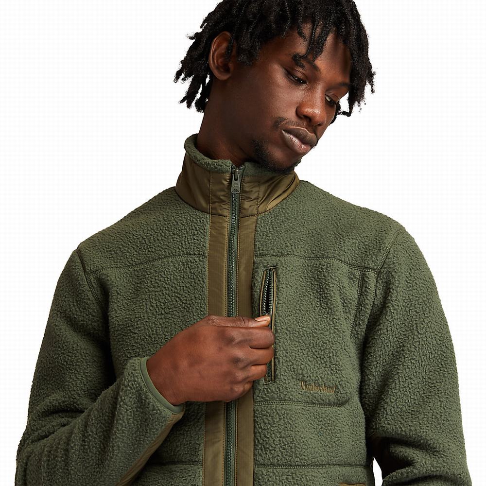 Pánské Fleece Bundy Timberland Sherpa Tmavě Zelene | TI26357-345