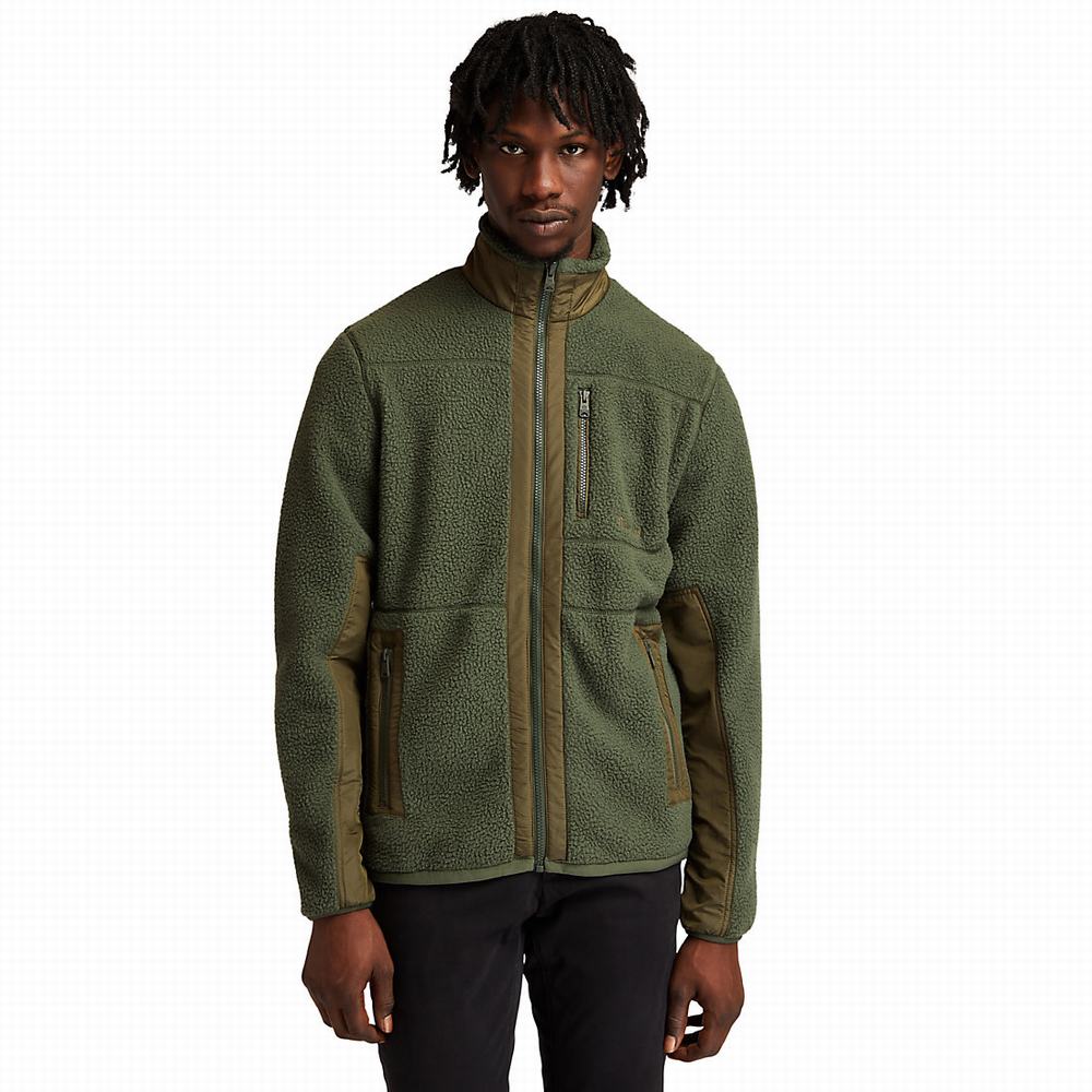 Pánské Fleece Bundy Timberland Sherpa Tmavě Zelene | TI26357-345
