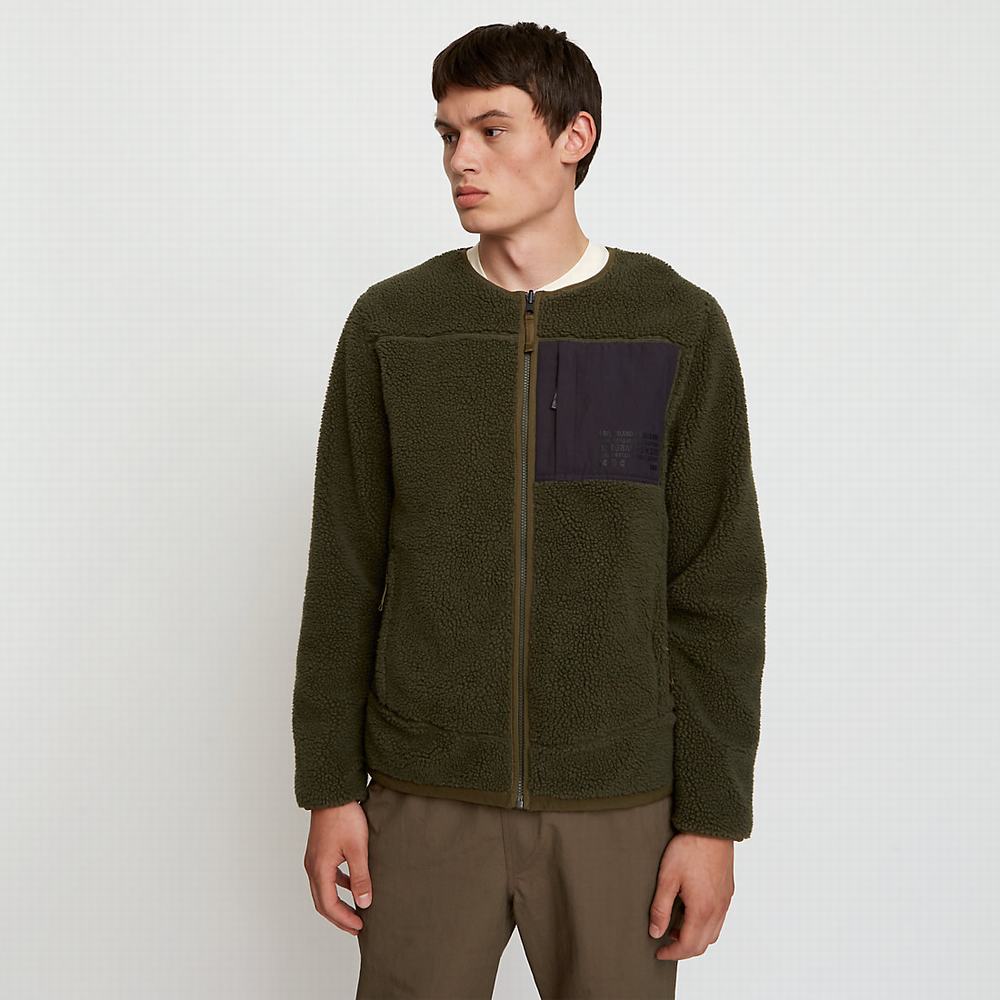 Pánské Fleece Bundy Timberland x WoodWood CLS Zelene | TI14572-514