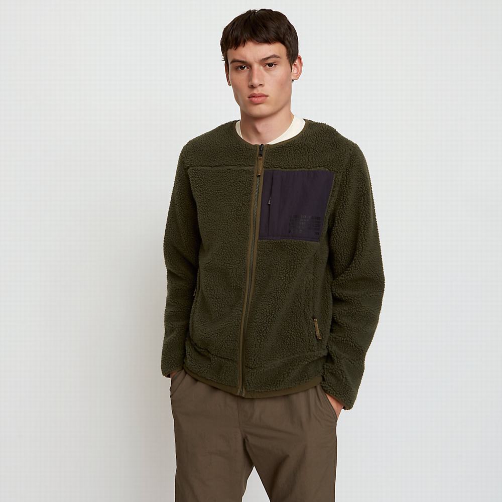 Pánské Fleece Bundy Timberland x WoodWood CLS Zelene | TI14572-514