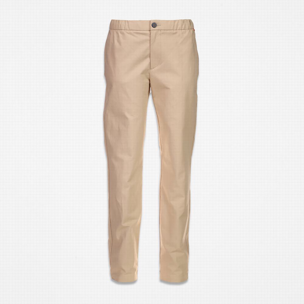 Pánské Kalhoty Jogger Timberland Bavlněné and Linen-Blend Béžový | TI63985-318