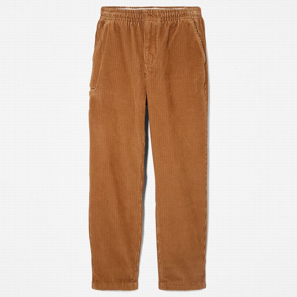 Pánské Kalhoty Jogger Timberland Corduroy Hnědé | TI69471-531