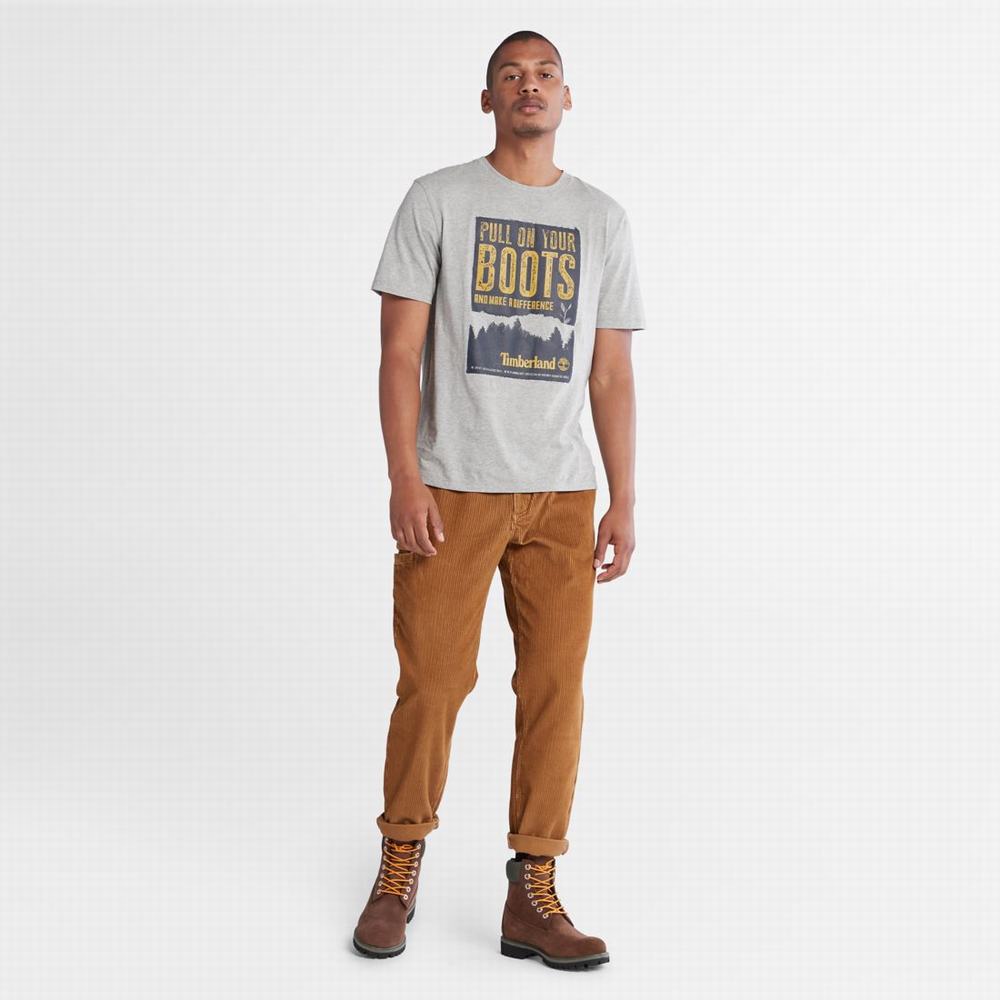 Pánské Kalhoty Jogger Timberland Corduroy Hnědé | TI69471-531
