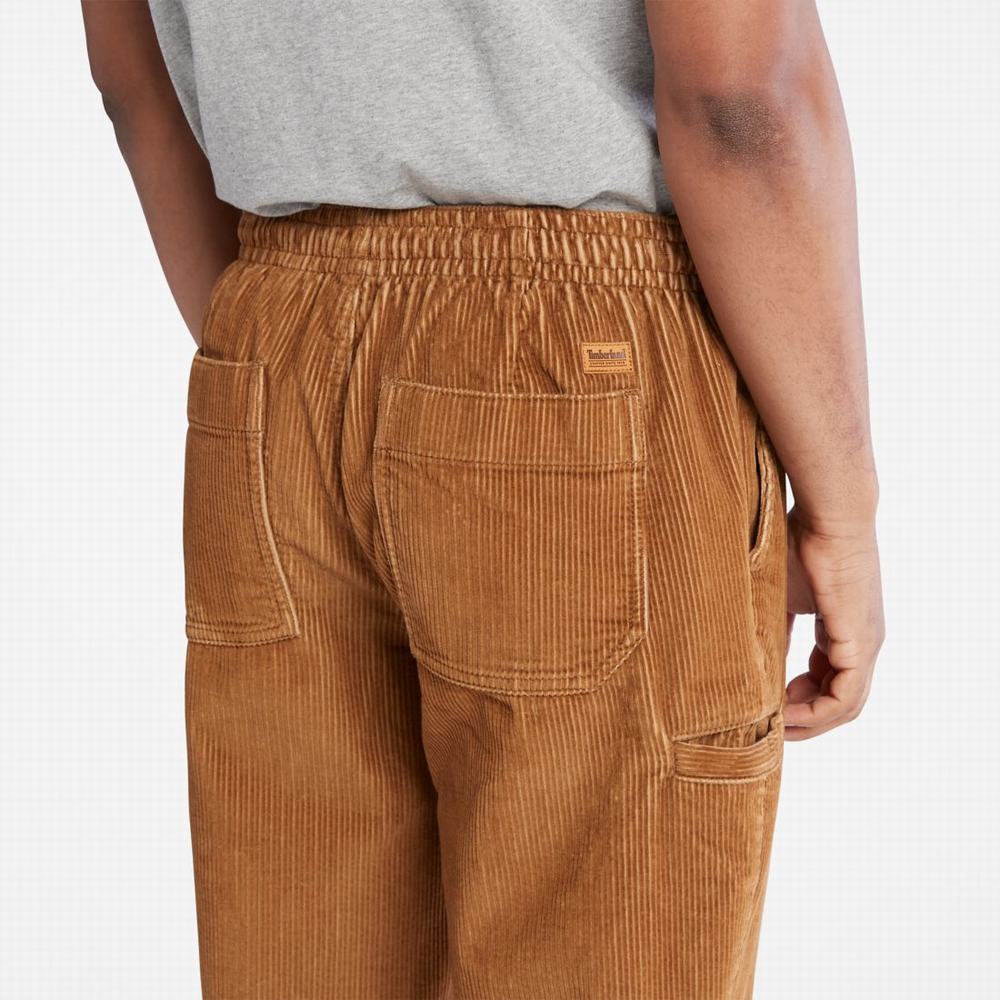 Pánské Kalhoty Jogger Timberland Corduroy Hnědé | TI69471-531