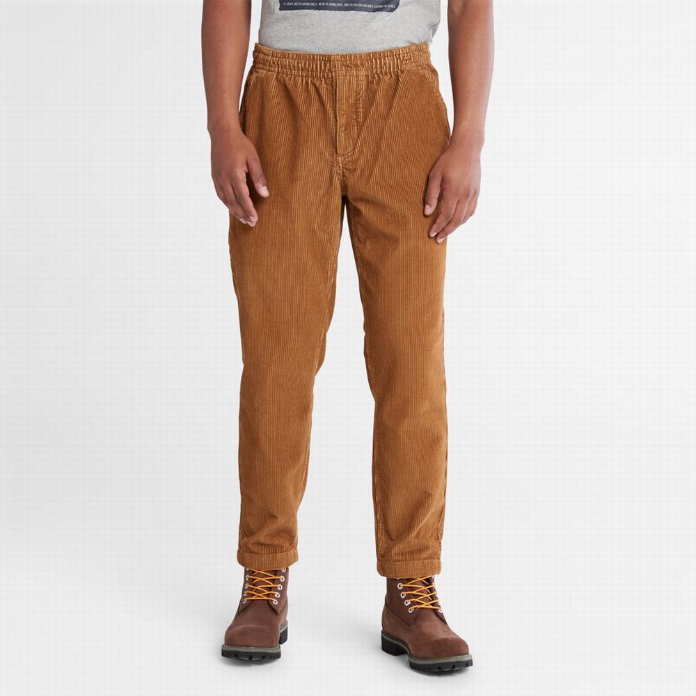 Pánské Kalhoty Jogger Timberland Corduroy Hnědé | TI69471-531