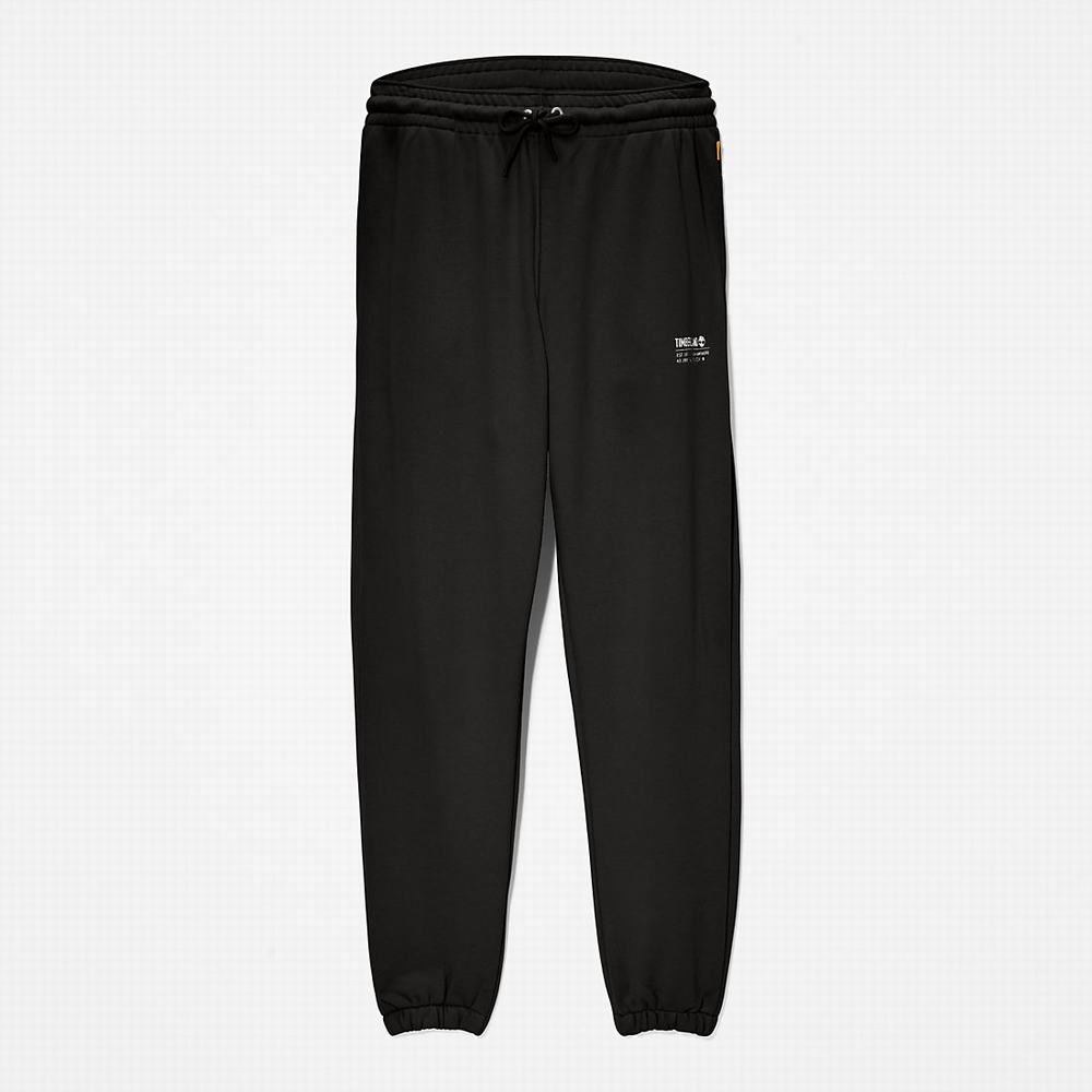 Pánské Kalhoty Jogger Timberland Luxe Pohodlí Essentials Refibra™ Tracksuit Bottoms Černé | TI81493-120