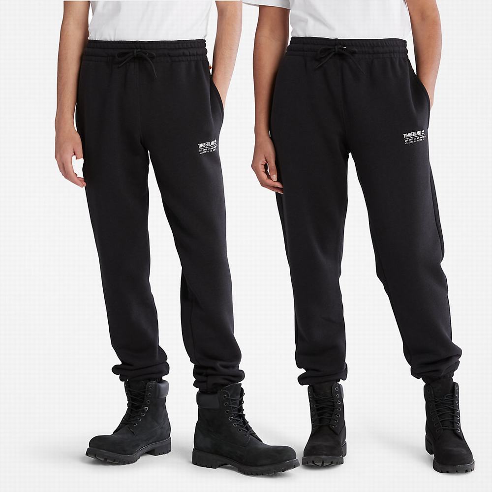 Pánské Kalhoty Jogger Timberland Luxe Pohodlí Essentials Refibra™ Tracksuit Bottoms Černé | TI81493-120
