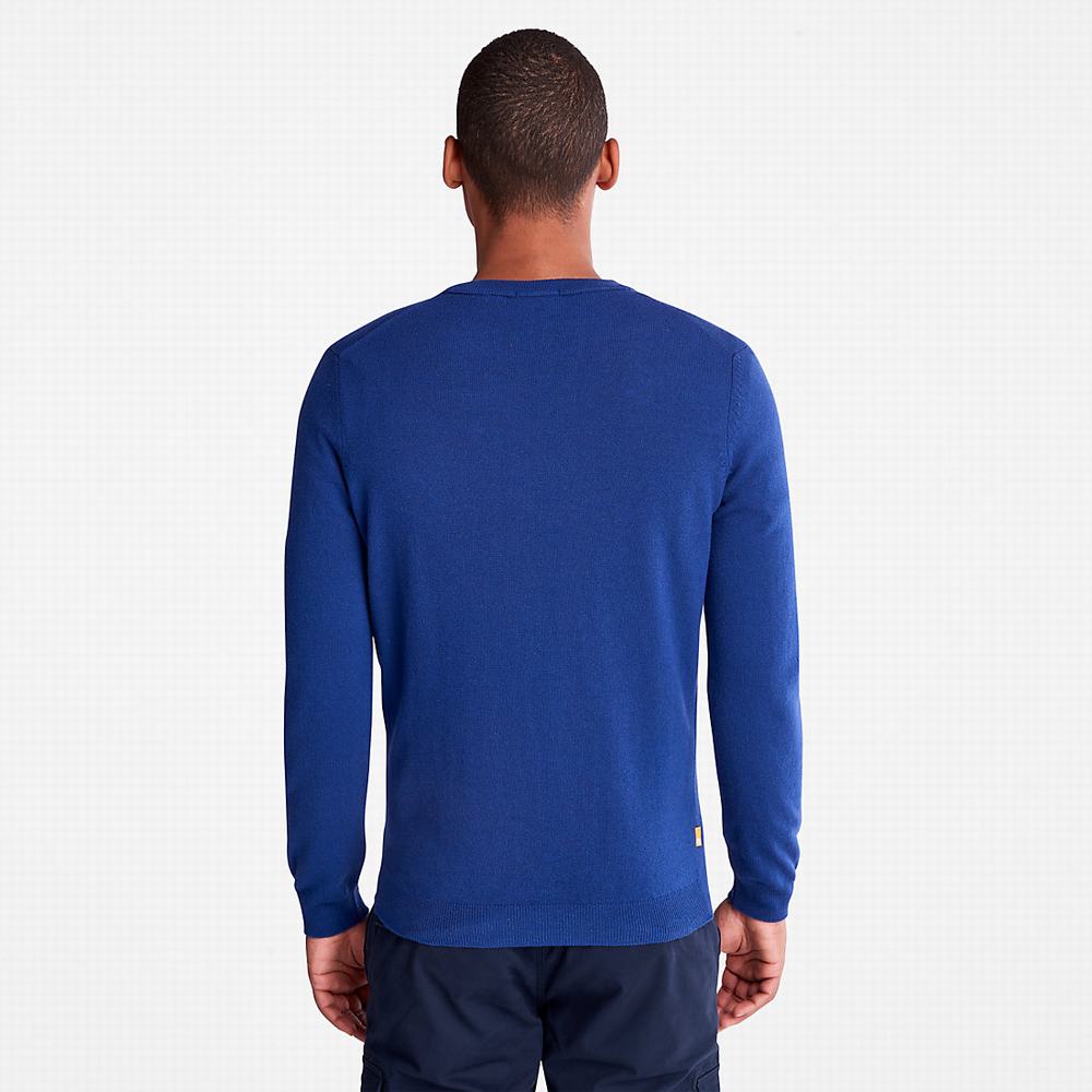 Pánské Jumpers Timberland Cohas Brook Merino Tmavě Blankyt | TI31952-076