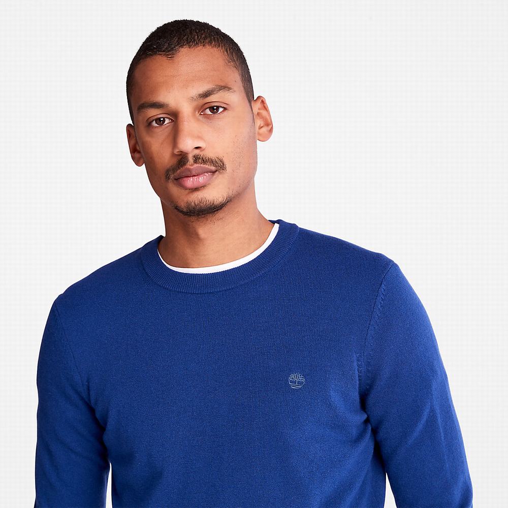 Pánské Jumpers Timberland Cohas Brook Merino Tmavě Blankyt | TI31952-076