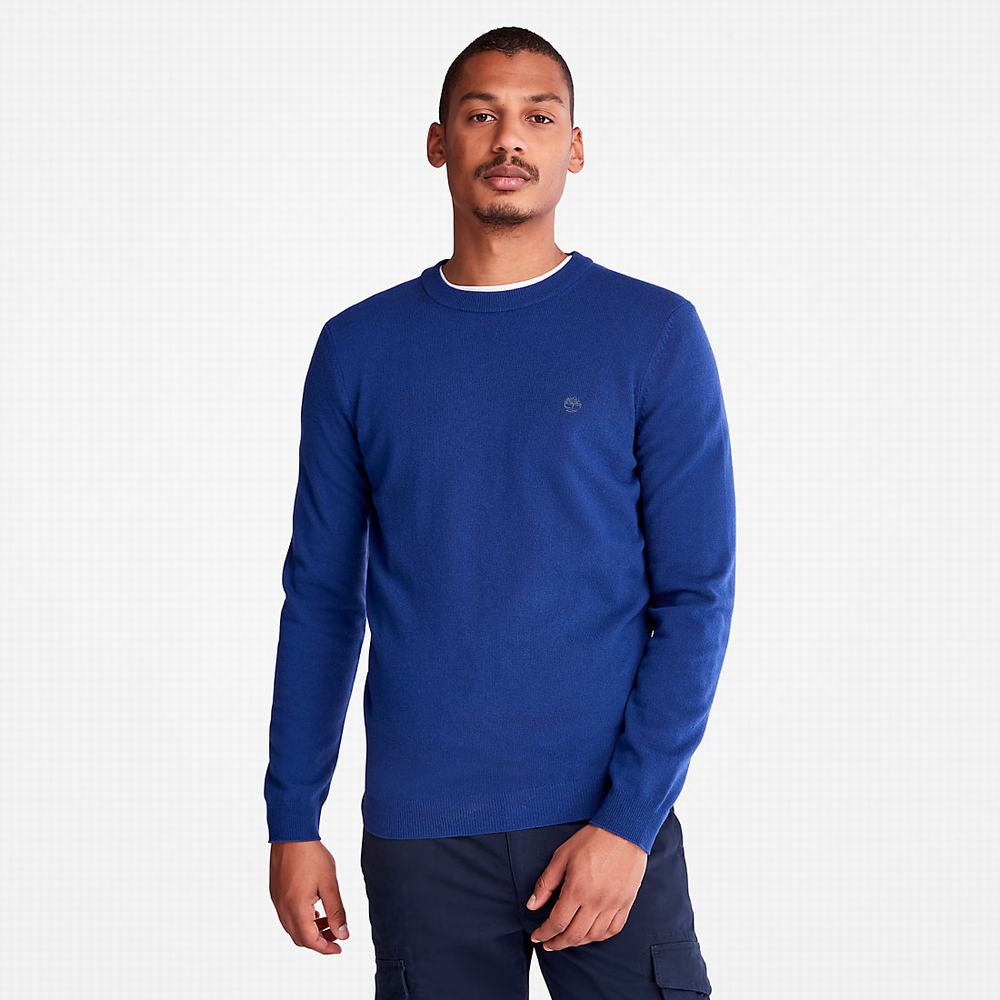 Pánské Jumpers Timberland Cohas Brook Merino Tmavě Blankyt | TI31952-076