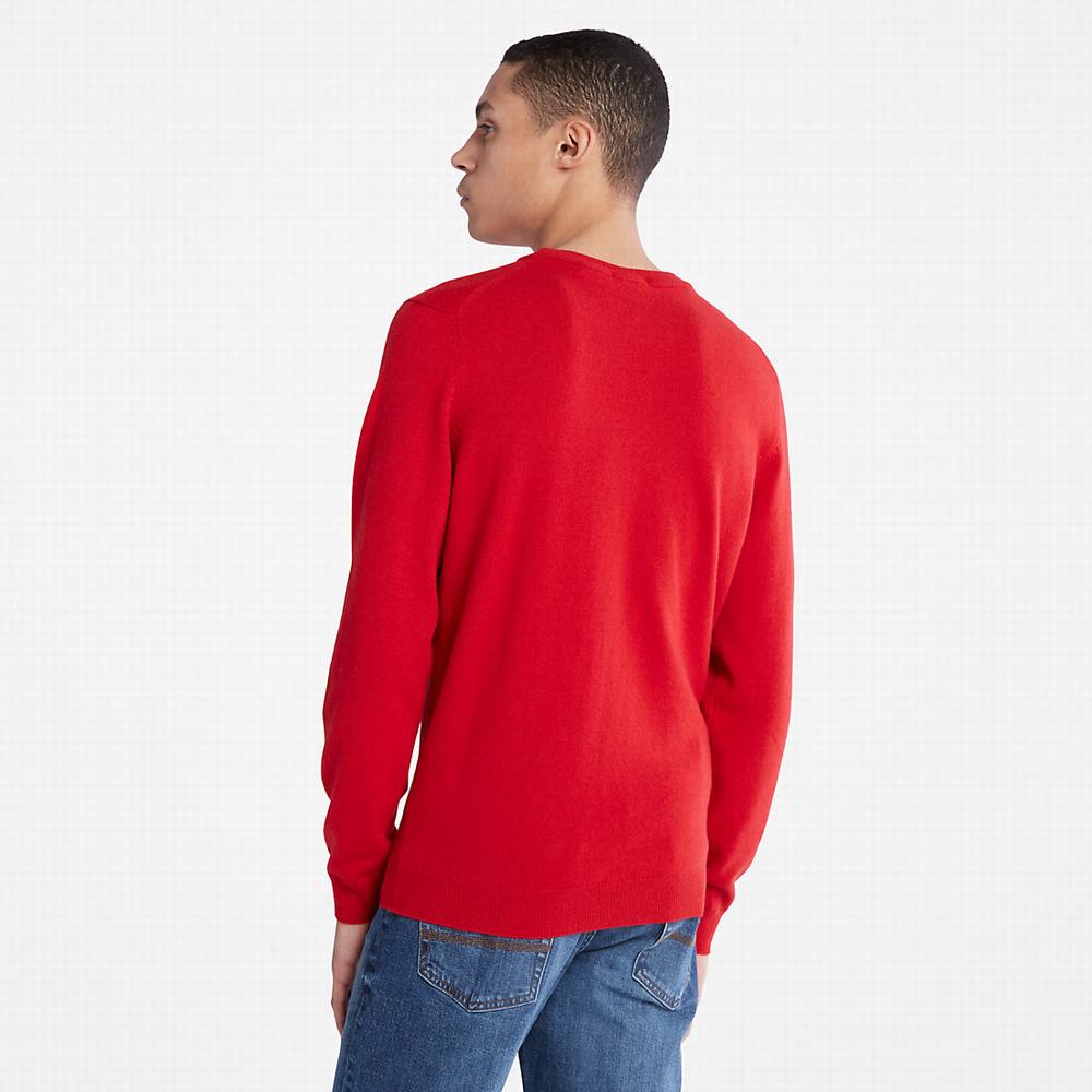 Pánské Jumpers Timberland Cohas Brook Merino Červené | TI87621-750