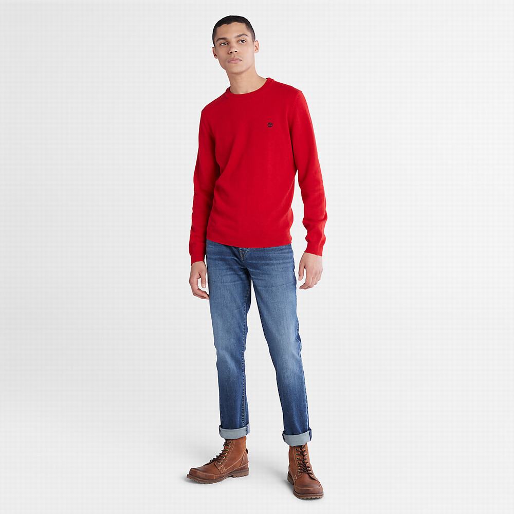 Pánské Jumpers Timberland Cohas Brook Merino Červené | TI87621-750