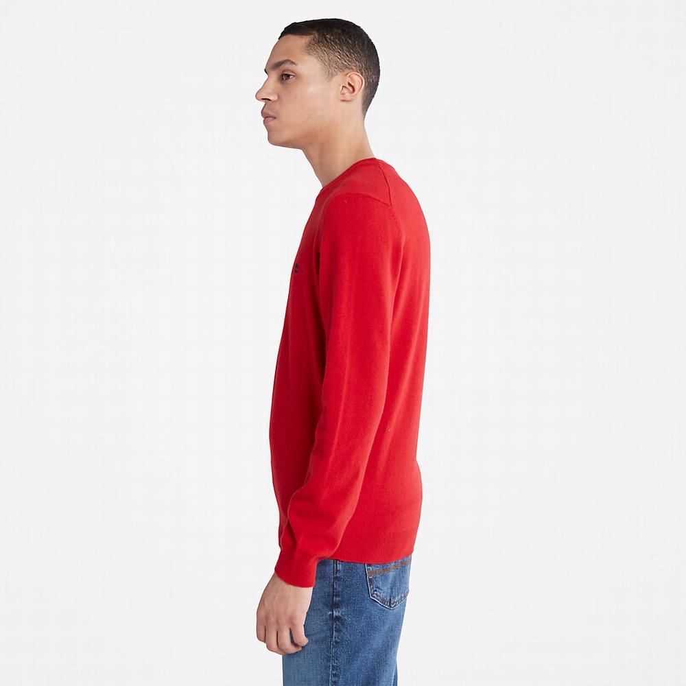 Pánské Jumpers Timberland Cohas Brook Merino Červené | TI87621-750