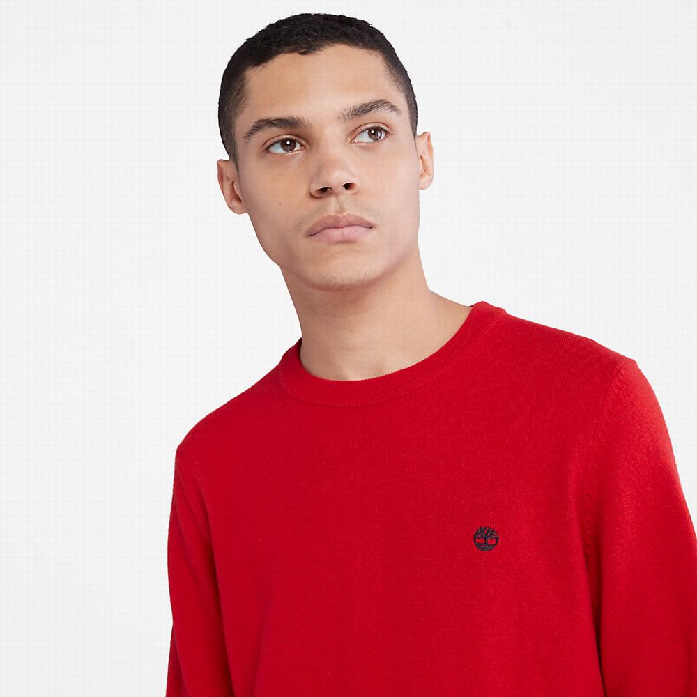 Pánské Jumpers Timberland Cohas Brook Merino Červené | TI87621-750