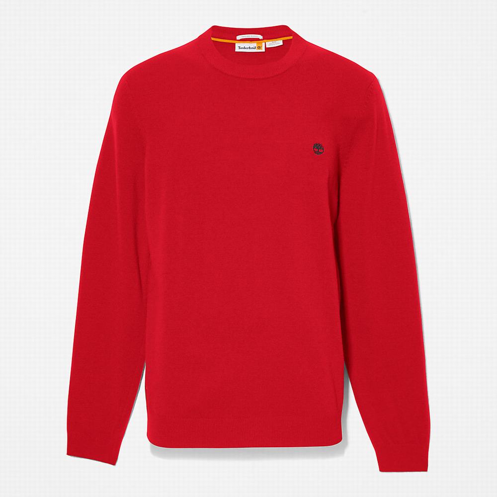 Pánské Jumpers Timberland Cohas Brook Merino Červené | TI87621-750