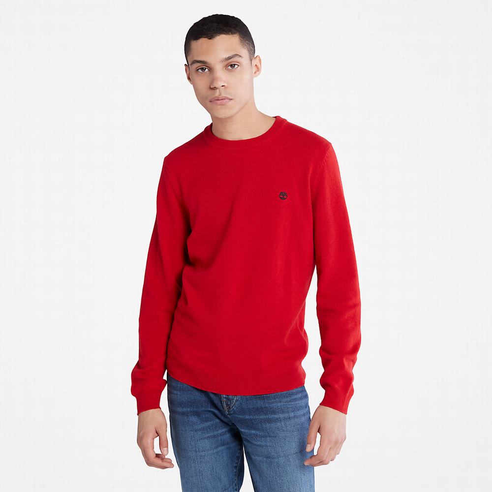 Pánské Jumpers Timberland Cohas Brook Merino Červené | TI87621-750