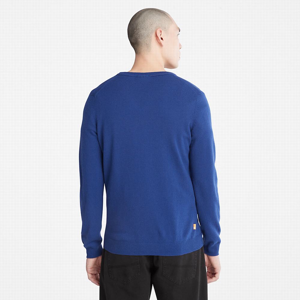 Pánské Jumpers Timberland Cohas Brook V-Neck Tmavě Blankyt | TI35092-592