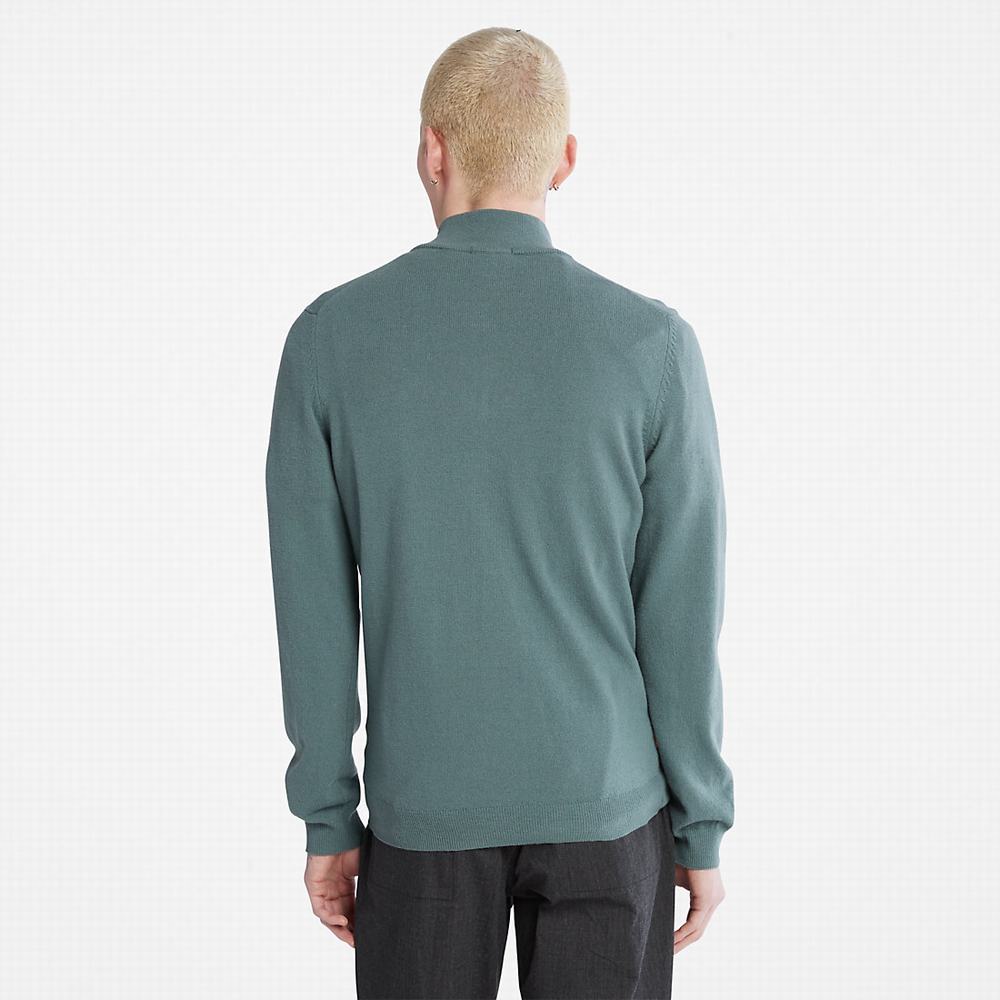 Pánské Jumpers Timberland Cohas Brook Zip-neck Zelene | TI28794-641