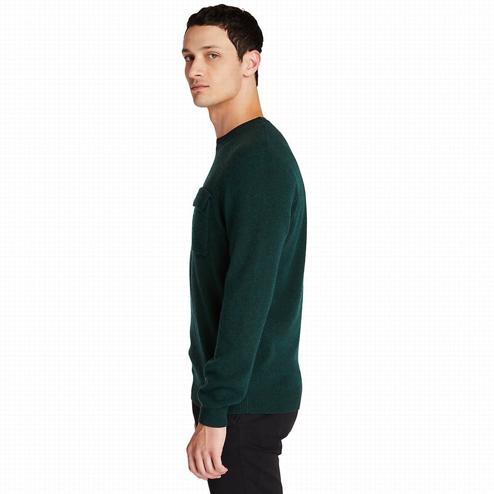 Pánské Jumpers Timberland Crewneck Pocket Zelene | TI68295-762