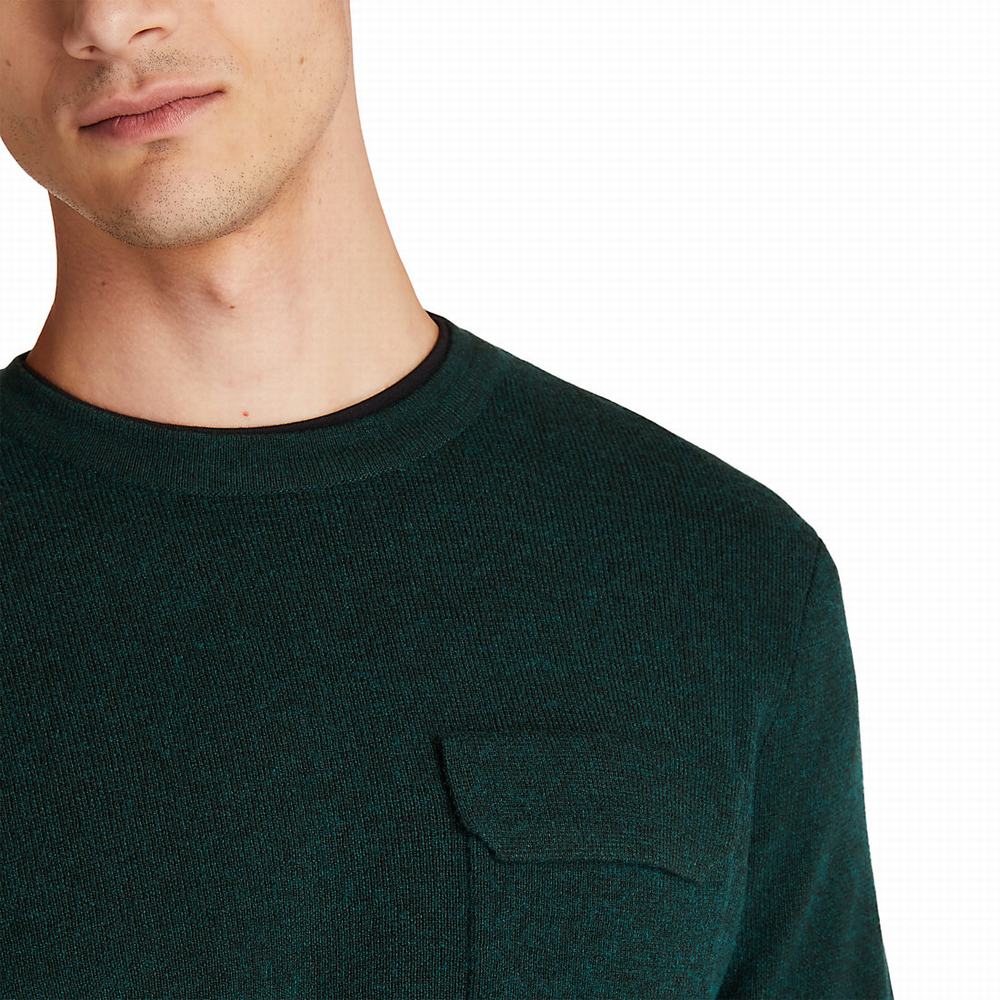 Pánské Jumpers Timberland Crewneck Pocket Zelene | TI68295-762