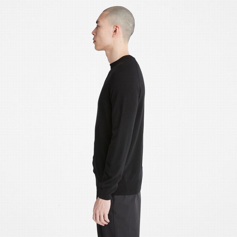 Pánské Jumpers Timberland Crewneck Raglan Černé | TI06481-081