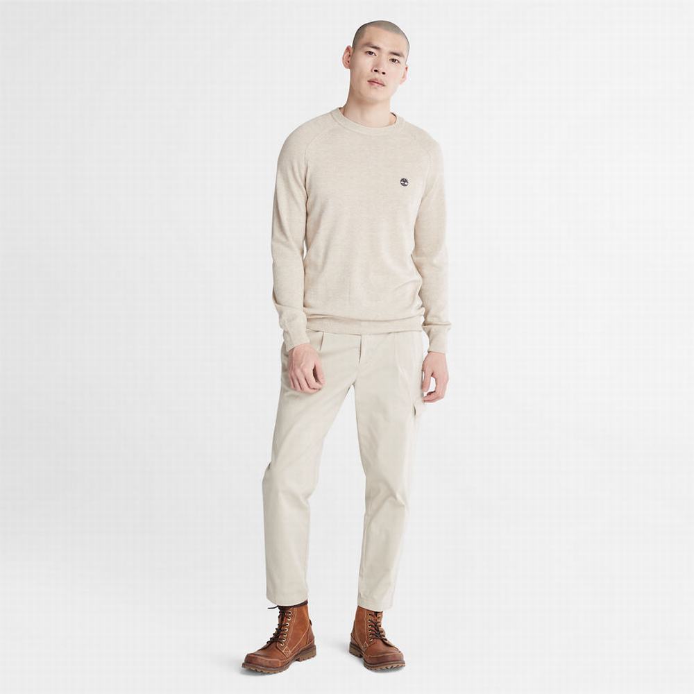 Pánské Jumpers Timberland Crewneck Raglan Světle Šedé | TI08479-062