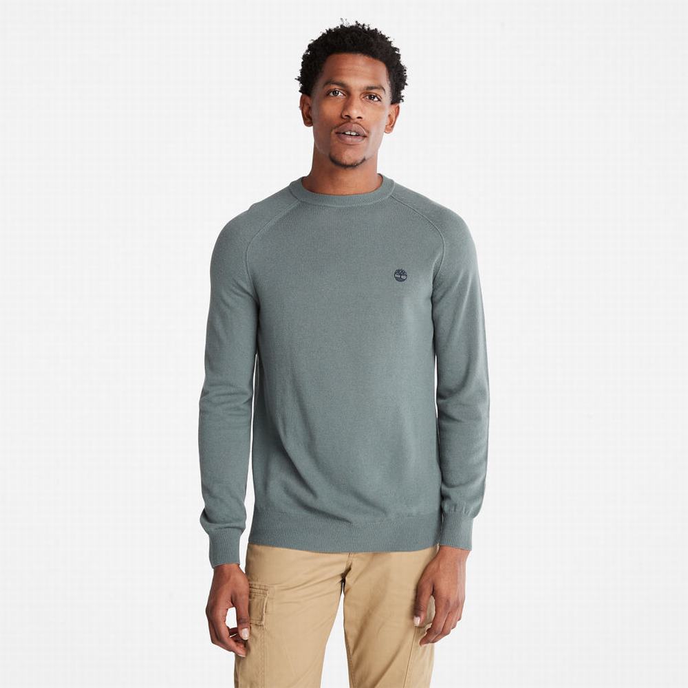Pánské Jumpers Timberland Crewneck Raglan Zelene | TI37501-640