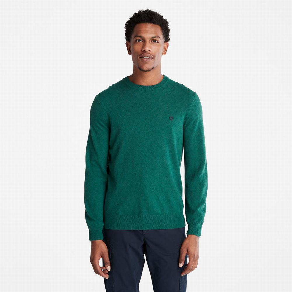 Pánské Jumpers Timberland Knox River Crewneck Zelene | TI20498-421