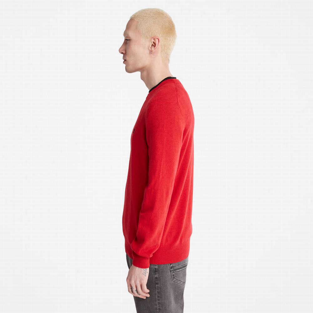 Pánské Jumpers Timberland Knox River Crewneck Červené | TI67948-185