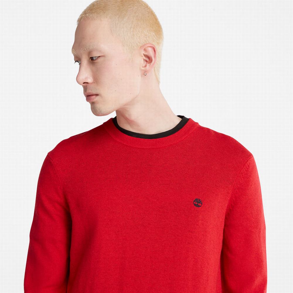 Pánské Jumpers Timberland Knox River Crewneck Červené | TI67948-185
