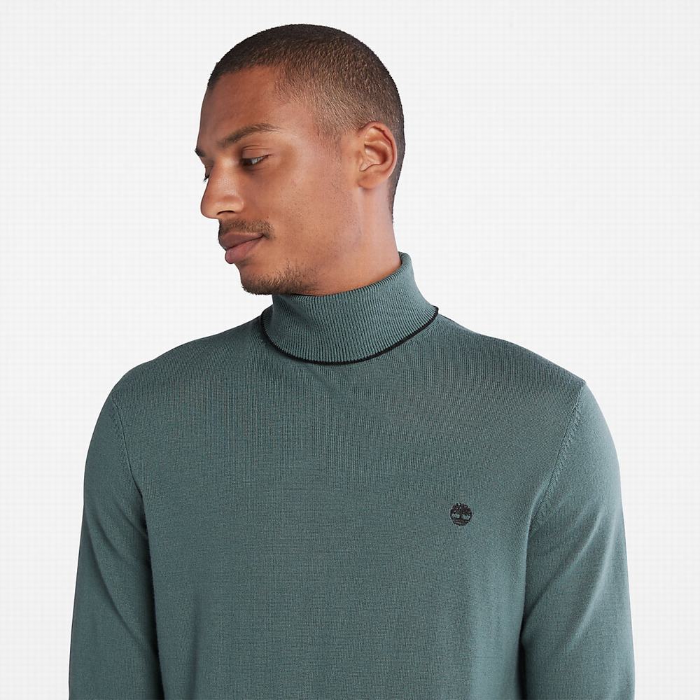 Pánské Jumpers Timberland Nissitissit River Turtleneck Zelene | TI18057-193