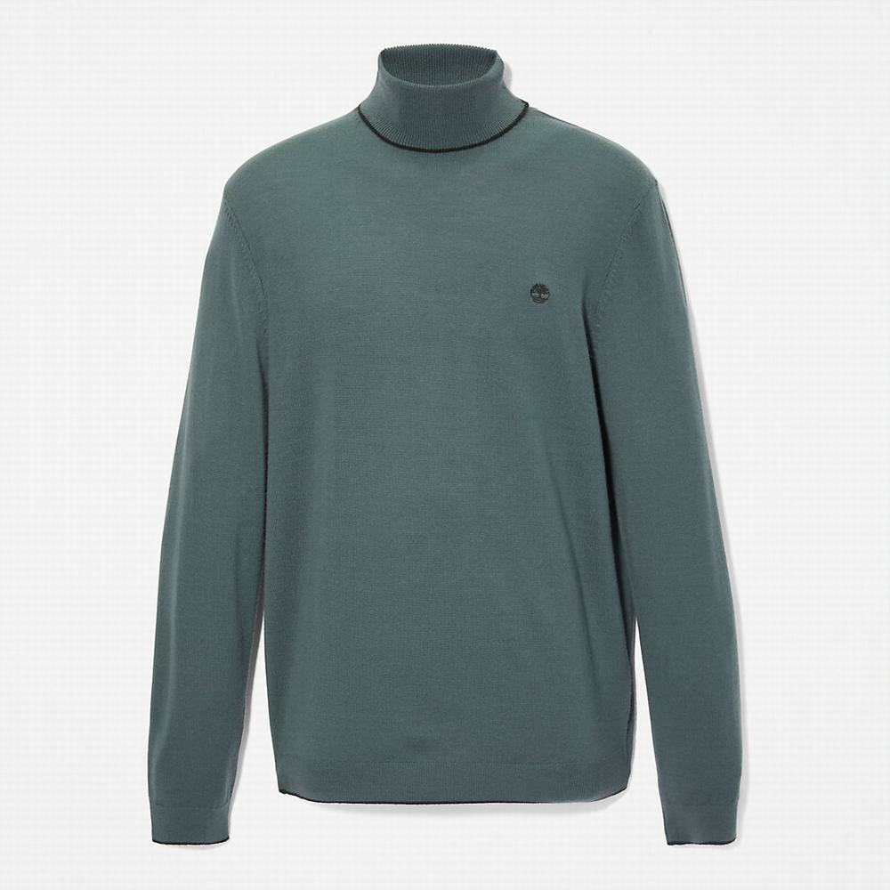 Pánské Jumpers Timberland Nissitissit River Turtleneck Zelene | TI18057-193